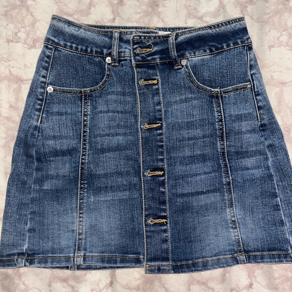 Target Blue Denim A-Line Skirt